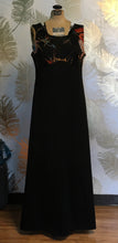 Load image into Gallery viewer, 60’s Floral & Black Maxi Dress
