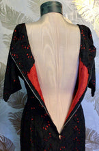 Load image into Gallery viewer, 50’s Black & Red Eyelet Dress
