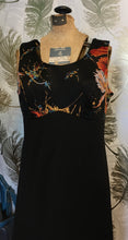 Load image into Gallery viewer, 60’s Floral & Black Maxi Dress