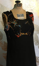 Load image into Gallery viewer, 60’s Floral & Black Maxi Dress