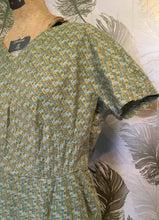 Load image into Gallery viewer, Green Geometric Cotton Dress