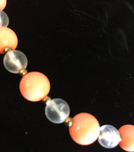 Load image into Gallery viewer, Orange & Clear Bead Necklace
