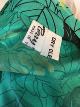 Load image into Gallery viewer, Green Silk Leafy Fit & Flare