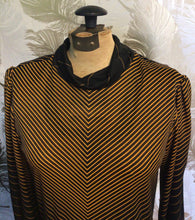 Load image into Gallery viewer, Black and Orange Geometric Dress