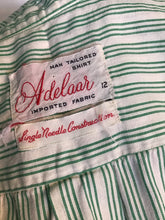 Load image into Gallery viewer, Green and White Stripe Blouse