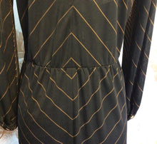 Load image into Gallery viewer, Black and Orange Geometric Dress