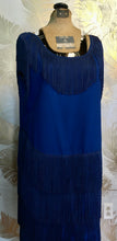 Load image into Gallery viewer, Blue on Blue Fringe Dress