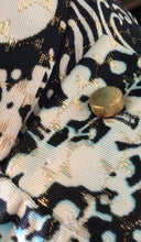 Load image into Gallery viewer, 60’s Metallic & Black Maxi Dress