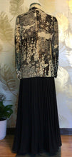 Load image into Gallery viewer, 60’s Metallic & Black Maxi Dress