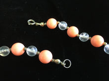 Load image into Gallery viewer, Orange & Clear Bead Necklace