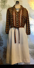 Load image into Gallery viewer, Orange, Cream & Brown Mod Dress