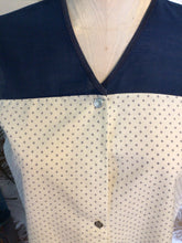 Load image into Gallery viewer, Blue and White Smock Top