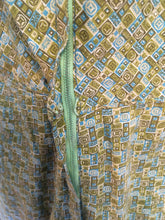 Load image into Gallery viewer, Green Geometric Cotton Dress