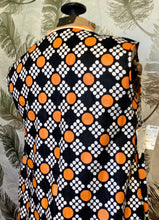 Load image into Gallery viewer, 60’s Black, White & Orange Dress