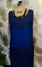 Load image into Gallery viewer, Blue on Blue Fringe Dress