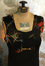 Load image into Gallery viewer, 60’s Floral & Black Maxi Dress