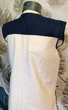 Load image into Gallery viewer, Blue and White Smock Top