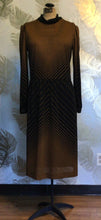 Load image into Gallery viewer, Black and Orange Geometric Dress