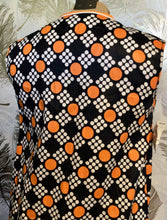 Load image into Gallery viewer, 60’s Black, White & Orange Dress