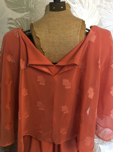 Orange Caped 70’s Dress