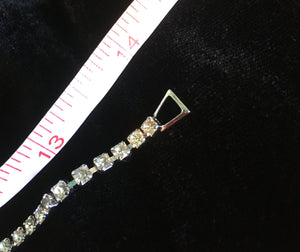 Stylized Clear Rhinestone Necklace