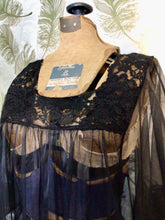 Load image into Gallery viewer, Sheer Lace Black Caftan
