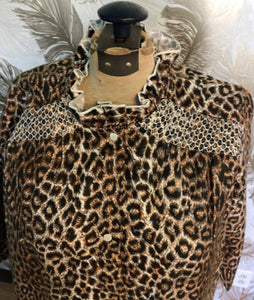 Animal Print Caper Coat