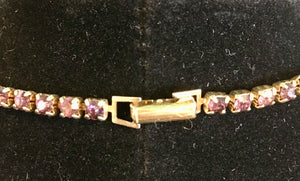Purple Rhinestone Necklaceb