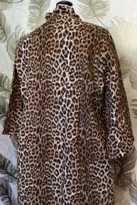 Animal Print Caper Coat