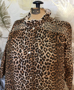 Animal Print Caper Coat