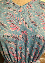 Load image into Gallery viewer, 1970’s Feather Print Dress
