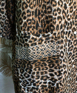 Animal Print Caper Coat