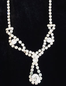 Rhinestone Drop Necklace