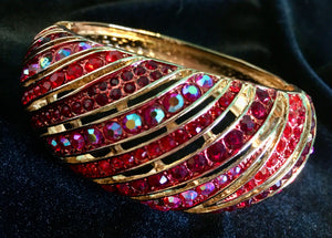 Pink and Red Hinged Bracelet