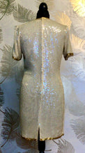 Load image into Gallery viewer, Cream and Gold Sequin Dress
