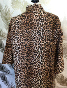 Animal Print Caper Coat