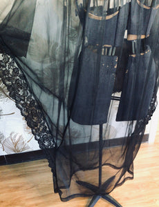 Sheer Lace Black Caftan