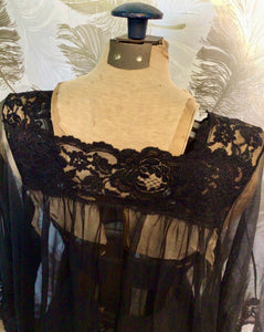 Sheer Lace Black Caftan