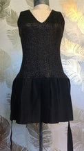 Load image into Gallery viewer, Black Sparkle 1950’s Minidress
