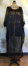 Load image into Gallery viewer, Sheer Lace Black Caftan
