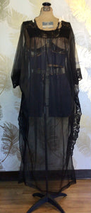 Sheer Lace Black Caftan