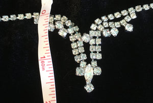 Stylized Clear Rhinestone Necklace