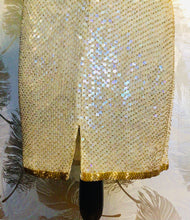 Load image into Gallery viewer, Cream and Gold Sequin Dress
