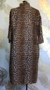 Animal Print Caper Coat