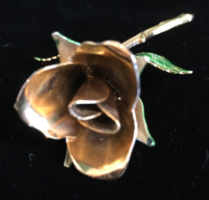 White Rose Enameled Pin