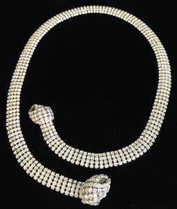 Rhinestone Scarf Necklace