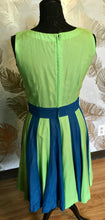 Load image into Gallery viewer, 1960’s Green &amp; Blue Dress
