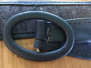 Blue Leatherette Belt