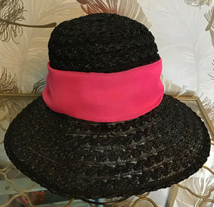 Black & Pink Sun Hat