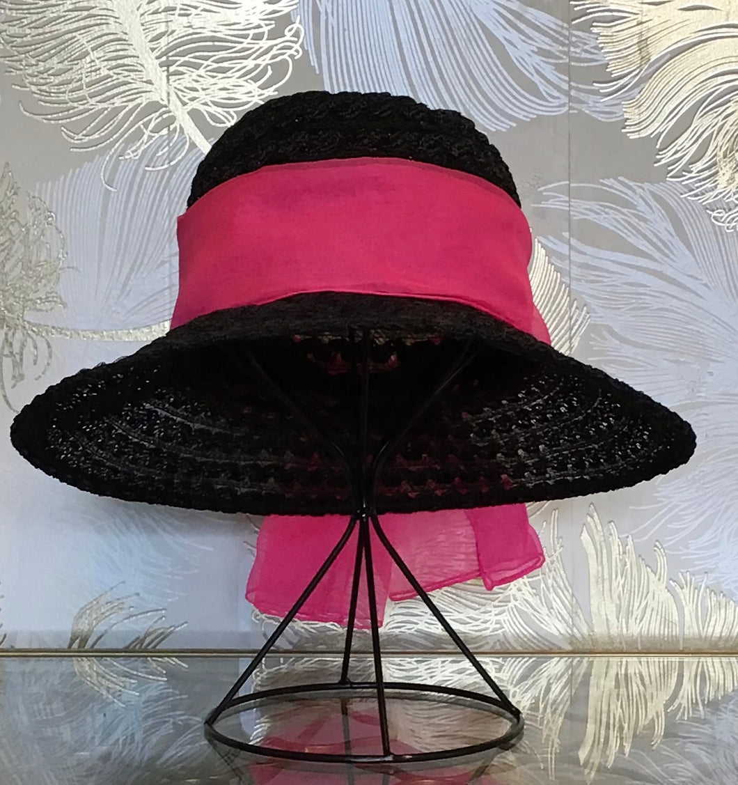 Black & Pink Sun Hat